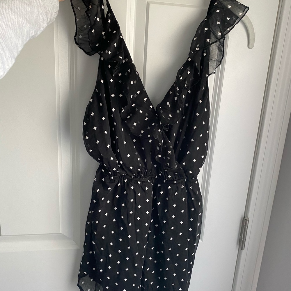 Superdown Black Ruffle Romper - Picture 3 of 4